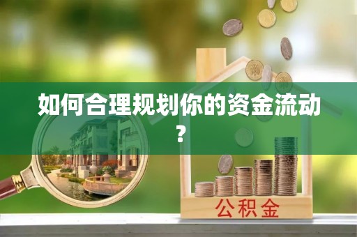 阳东如何合理规划你的资金流动？