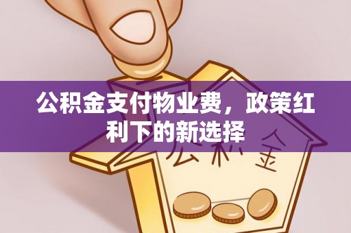 阳东公积金支付物业费，政策红利下的新选择